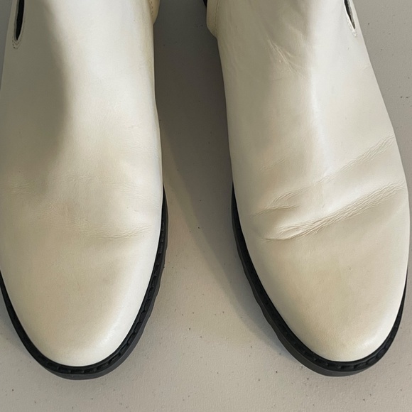 FRANCO SARTO Cream Coloured Chelsea Boots  Size 11 /Zip-up/Ankle Boots - Picture 13 of 13